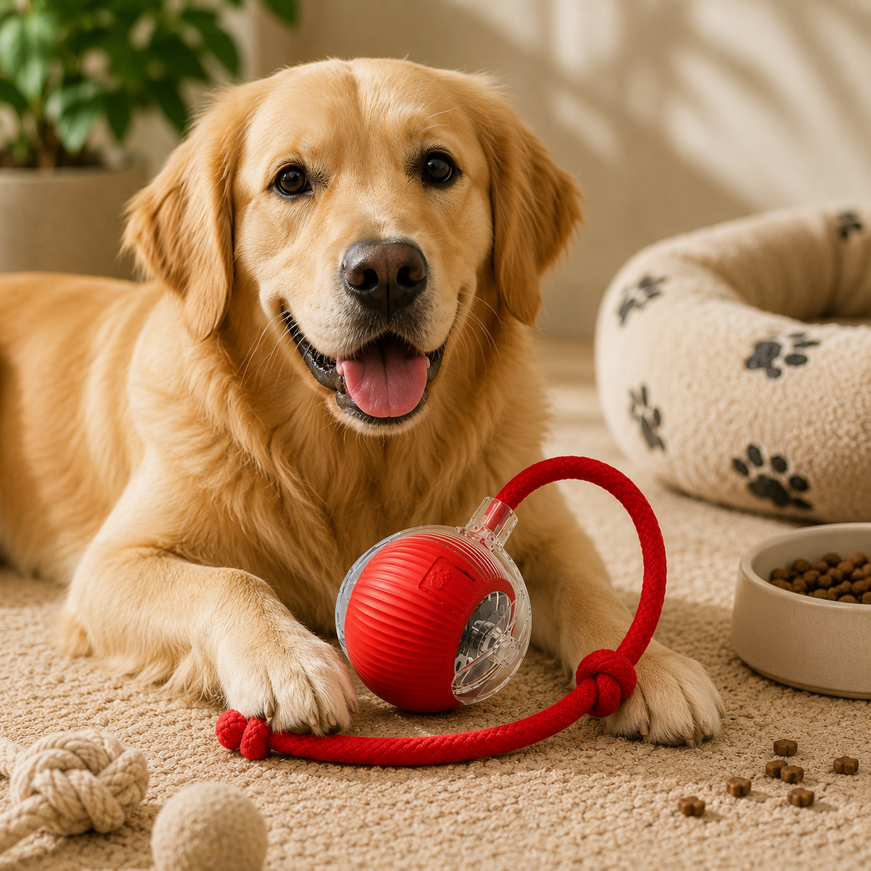 SmartPaw™ - Pelota Inteligente Mascota con Cuerda