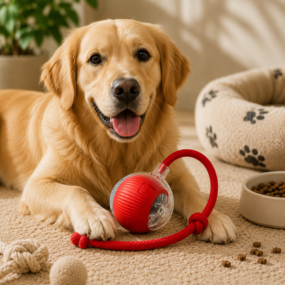 Pelota Inteligente Mascota con Cuerda - SmartPaw™