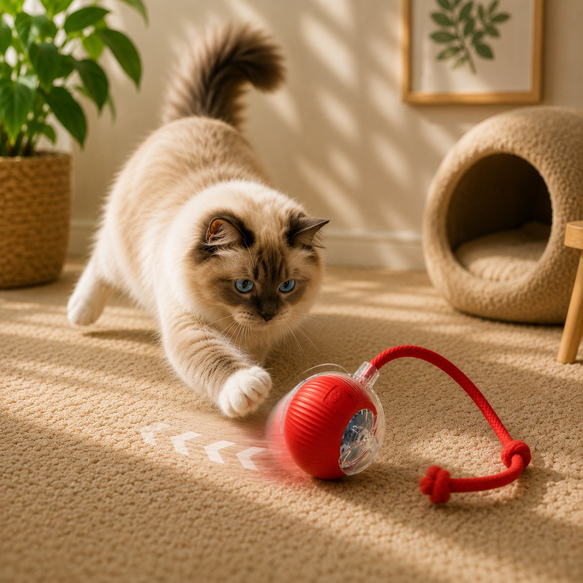 Pelota Inteligente Mascota con Cuerda - SmartPaw™
