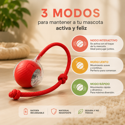 Pelota Inteligente Mascota con Cuerda - SmartPaw™