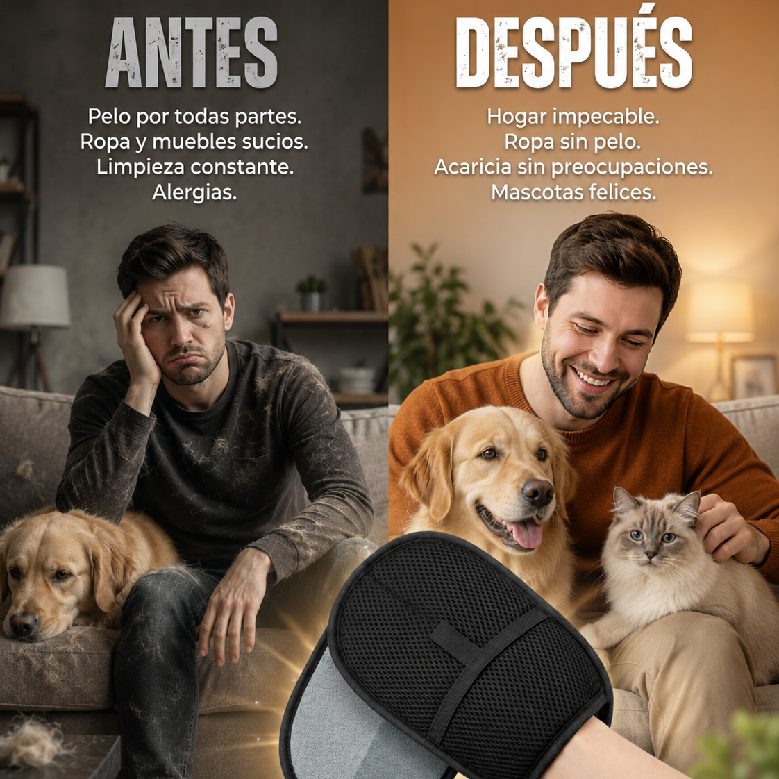 Guante Removedor de Pelo 2 en 1 - Veltik™ FurSweep Pro